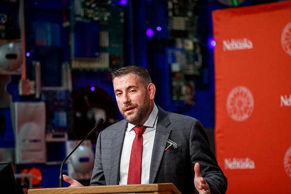 Dr. Joshua Santarpia at 2020 NU/NSRI announcement event