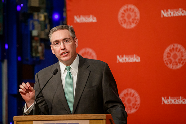 Dr. Paul Davis at the NU/NSRI contract announcement media event
