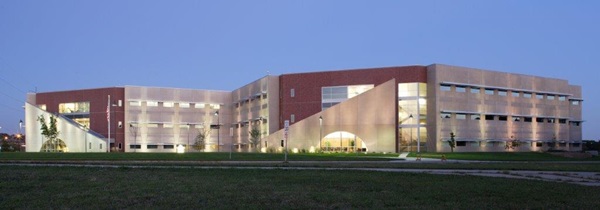 Scott Technology Center at night