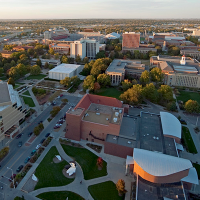 Aerial photo of UNL campus