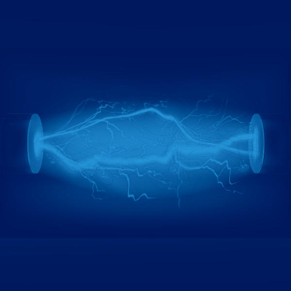 Electric discharge. Vector illustration.