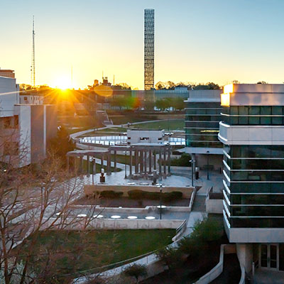Aerial photo of UNMC campus