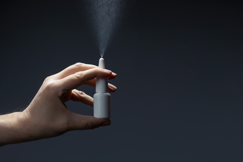 stock image of nasal spray.