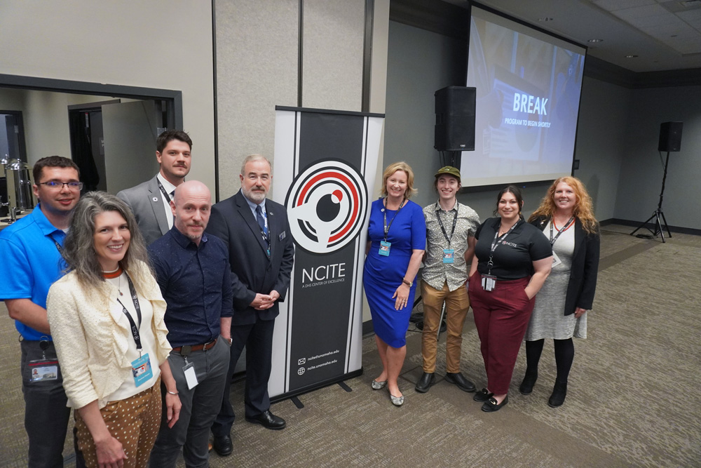 NSRI Fellows and interns with organization leaders at the
                        2024 ENVISION Conference hosted by NCITE, Omaha, Nebraska.